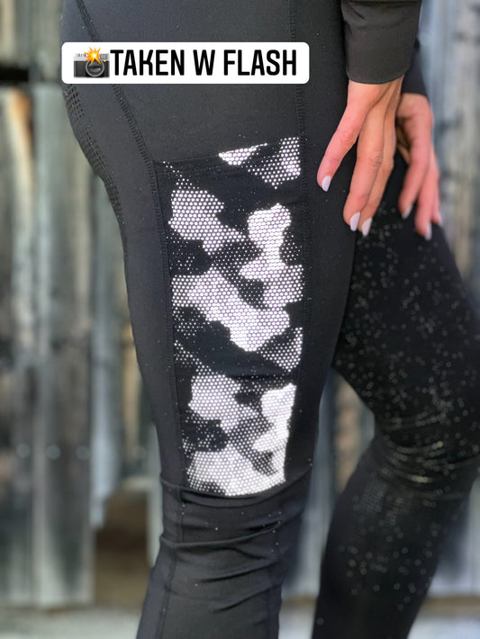 Horze Camo Reflective Tight