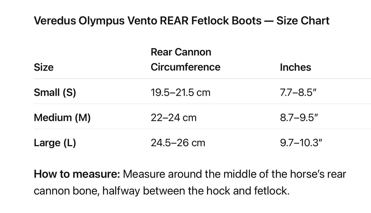 Veredus Olympus Vento HIND Tendon Boots